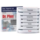 Dr. Plus Ilaç Hap Taşıma ve Zamanlama Kutusu Haftalık 7X24 cm RENK:BEYAZ - Şeffaf