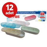 Dr. Plus İlaç Saklama Kutusu Şeffaf 4'lü - 12 Adet