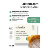 Dr.Purelux Akne ve Siyah Nokta Karşıtı Peeling Etkili Süngerli Sabun (Hızlı Maske)