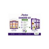 DR REDOX Dr. Redox Professional Care Roll-On Sir Ağda Natural 3'lü Ekonomik Set | 3 x 100 ml Ağda Kartuşu + 3 Paket Wax Strip Ağda Bezi + Spatula