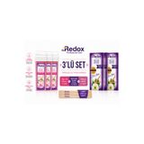 DR REDOX Dr. Redox Professional Care Roll-On Sir Ağda Pudralı Hassas Ciltler İçin 3'lü Ekonomik Set | 3 x 100 ml Ağda Kartuşu + 3 Paket Wax Strip Ağda Bezi + 3 Ahşap Spatula