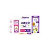 DR REDOX Dr. Redox Professional Care Roll-On Sir Ağda Pudralı Hassas Ciltler İçin Ekonomik Set | 100 ml Ağda Kartuşu + Wax Strip Ağda Bezi + Ahşap Spatula