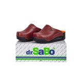 DR SABO Sabo Terlik Kadın Ortopedik El Yapımı Bordo Deri