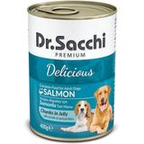 Dr. Sacchi 400 gr Jöle Et Parçalı Somon Balıklı Köpek Konservesi