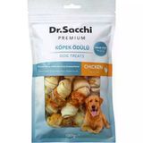 Dr.Sacchi Premium Tavuk Sargılı Beyaz Sığır Derisi Düğüm Kemik Tahılsız Köpek Ödülü 8 Li 100 Gr