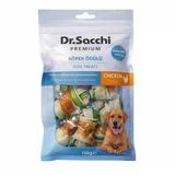 Dr.sacchi Premium Tavuk Sargılı Çift Renkli Sığır Derisi Düğüm Kemik Tahılsız Köpek Ödülü 2“ 8'Li 110 Gr