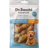 Dr.Sacchi Premium Tavuk Sargılı Sığır Derisi Doğal Düğüm Kemik Tahılsız Köpek Ödülü 8 Li 100 Gr