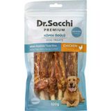 Dr.Sacchi Premium Tavuklu Beyaz Sığır Derisi Burgu Çubuk Tahılsız Köpek Ödülü 5 Li 100 Gr