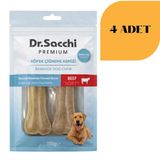 Dr. Sacchi Sığır Derisi Doğal Press Kemik Köpek Ödülü 115 g x 4 Adet