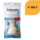 Dr. Sacchi Sığır Derisi Sütlü Düğüm Kemik Köpek Ödülü 220 g x 4 Adet