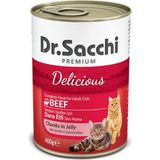 Dr.Sacchi Sığır Etli 24x400 gr Kedi Konservesi