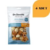 Dr. Sacchi Tavuk Sargılı Sığır Derisi Sütlü Düğüm Kemik Köpek Ödülü 100 g x 4 Adet