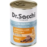 Dr.Sacchi Tavuklu Ciğerli 400 gr Yetişkin Konserve Kedi Maması