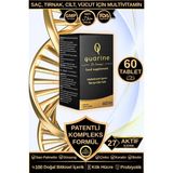 Dr. Sammy's Quarine Saç, Tırnak, Cilt ve Vücut Vitamini (60 Tablet) Dökülme ve Yıpranma Karşıtı Keratin, Biotin, Bitkisel Kök Hücre Extratları,Ginseng ve Multivitamin İçeren Diyet Takviyesi