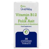 Dr.Ümit AKTAŞ Vitamin B12 & Folik Asit-30 Çiğneme Tableti