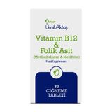 Dr. Ümit Aktaş Vitamin B12 Folik Asit 30 Tablet