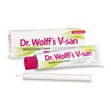 Dr. Wolff's V-San Vajinal Kuruluk İçin Nemlendirici Krem 50g | Günlük Kullanım İçin Vajinal Nemlendirici | Kaşıntı ve Kuruluk Önleyici | Yatıştırıcı Hormonsuz Vajinal Krem