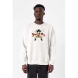 Dragon Ball Z Anime Angry Goku Beyaz Erkek 2ip Sweatshirt