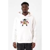 Dragon Ball Z Anime Angry Goku Beyaz Erkek 3İp Kapşonlu Sweatshirt