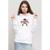 Dragon Ball Z Anime Angry Goku Beyaz Kadın 3İp Kapşonlu Sweatshirt