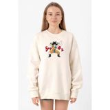 Dragon Ball Z Anime Angry Goku Ekru Kadın 2İp Sweatshirt