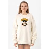 Dragon Ball Z Anime Goku Eating Ramen Ekru Kadın 2İp Sweatshirt