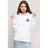 Dragon Ball Z Anime Logo Beyaz Kadın 3İp Kapşonlu Sweatshirt