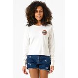 Dragon Ball Z Anime Logo Ekstra Uzunkol Sweatshirt Ekru
