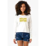 Dragon Ball Z Anime Namek Wars Ekstra Uzunkol Sweatshirt Ekru