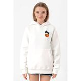 Dragon Ball Z Anime Son Goku Pocket Beyaz Kadın 3İp Kapşonlu Sweatshirt