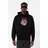 Dragon Ball Z Anime Tao Pai Pai Express Siyah Erkek 3ip Kapşonlu Sweatshirt