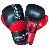 Dragon Carbon 5 Boks ve Kick boks Eldiveni Siyah Kırmızı (10 Oz)