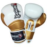 Dragon Carbon 5 Muay Thai Boks Ve Kick-boks Eldiveni Beyaz 10 Oz