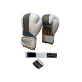 Dragon Do Legacy Kick Boks Eldiveni Muaythai Müsabaka Antreman 2'Li Set Beyaz Altın 12 Oz