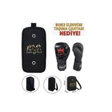 Dragon Do Yakuza Kick Boks Eldiveni Muay Thai Ve Eldiven Taşıma Çantalı Siyah 12 Oz