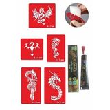 Dragon Hint Kınası ile Geçici Dövme Yapma Seti