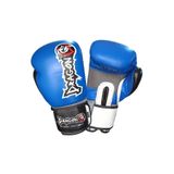Dragon Mavi Hakiki Deri Muay Thai Ve Kick Boks Eldiveni 10 Oz