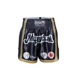 Dragon Muay Thai Federasyon Logolu Müsabaka Şortu, S, Mt-GRI, siyah, Unisex Yetişkin