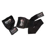 DRAGON Profesyonel Gel Destekli Hazır Boks Bandaj Bilek Bandajlı jel bandaj Özel Dolgulu Boks Eldiveni (SİYAH, S/M)