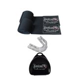 Dragon Profesyonel Kutulu Boks Dişliği ve 3,5 M Siyah Boks Bandaj 2li Set, Tek Ebat, TYC00699581038, Şeffaf