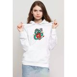 Dragon Samurai Anime Beyaz Kadın 3İp Kapşonlu Sweatshirt