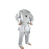Dragondo 10012 Fitilli Kumaş Beyaz Yaka Taekwondo Elbisesi