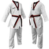 Dragondo 13110 Pum Yaka - Siyah Kırmızı Yaka Taekwondo Elbisesi