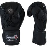 Dragondo 30136-P La Noche Boks Eldiveni 10 oz PU Malzemeden Üretilmiş Kick Boks ve Muay Thai İçin Ergonomik Özellikler - Siyah
