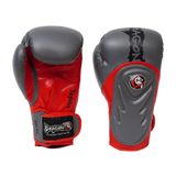 DragonDo 30341-P Tepito Boks Eldiveni Muay Thai Eldiveni Yeni Seri 0424 (GRİ-KIRMIZI, 10 Oz)