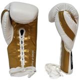 DragonDo 30382-P Profi Bağcıklı Profesyonel Boks Eldiveni Kıck boks Muay Thai Boxing Gloves (12 Oz, BEYAZ)