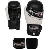 Dragondo 33044 Siyah Çocuk Boks Eldiveni ve 2 Metre Çocuk Bandajı Çocuk Boks Seti - 8 oz