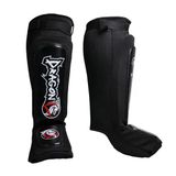 Dragondo 40606-Iı Neo Elastik Deri Kaval Ayak Koruyucu Kick Boks Kaval Koruyucu