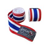 Dragondo 83818 Thailand Bayraklı 3,5 Metre Elastik Bandaj Boks Bandajı Muay Thai Bandajı Kick Boks Bandajı