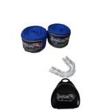 Dragondo 99120 Profesyonel Kutulu Boks Dişliği Ve 3,5 M Mavi Boks Bandaj Set
